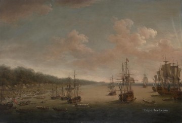 風景 Painting - ドミニク・セレス長老 1762 年のハバナ占領と上陸海戦